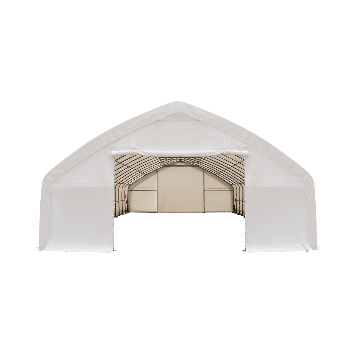TMG-ST3072V 30' x 70' straight wall peak ceiling storage shelter with heavy duty 13 oz PVC cover