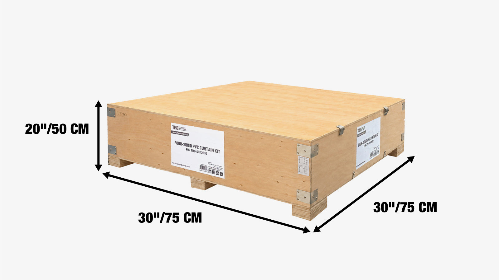 Solid Side and End Curtain Kit for TMG-STM2030, 17 oz PVC, (Shelter Not Included) TMG-STM2030-SC-shipping-info-image