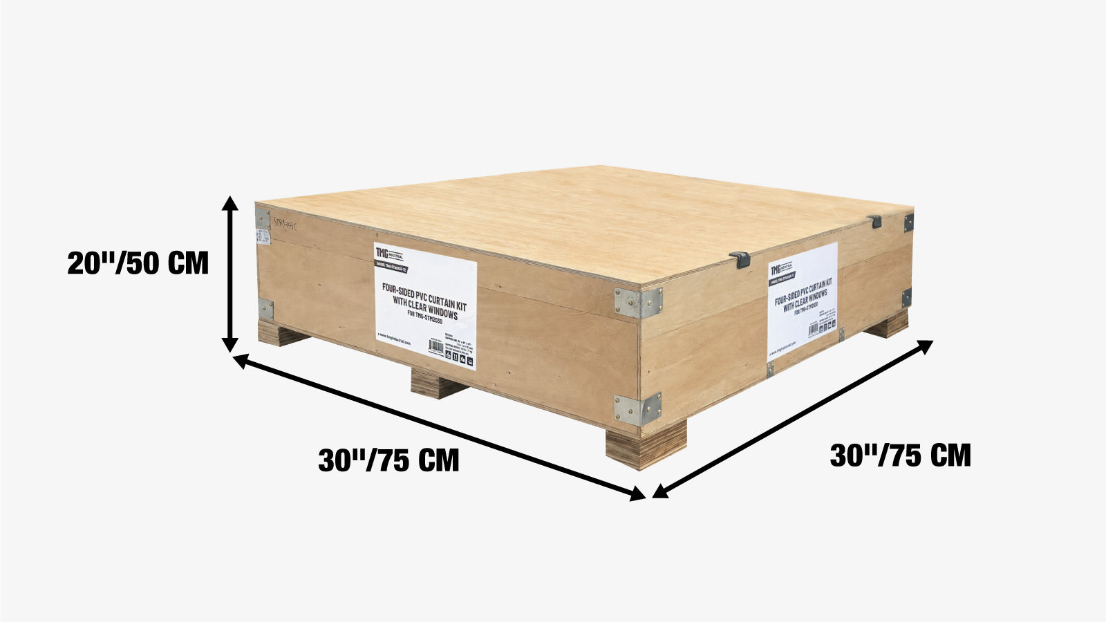 Transparent Side and End Curtain Kit for TMG-STM2030, 17oz PVC, (Shelter Not Included) TMG-STM2030-TC-shipping-info-image