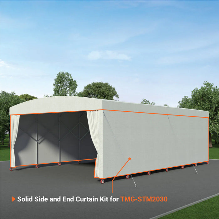 Solid Side and End Curtain Kit for TMG-STM2030, 17 oz PVC, (Shelter Not Included) TMG-STM2030-SC