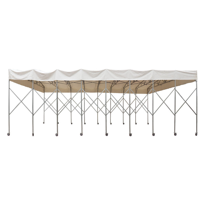 30' x 40' Retractable Mobile Shelter, 13' Clearance, 6" Nylon Casters, 17 oz PVC Cover, TMG-STM3040