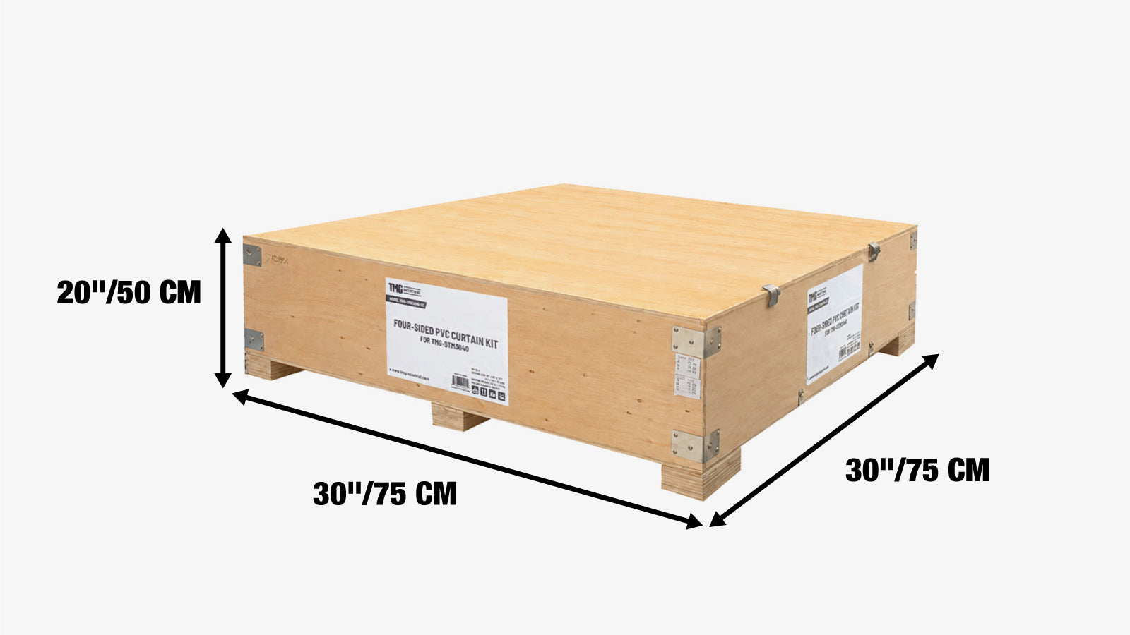 Solid Side and End Curtain Kit for TMG-STM3040, 17 oz PVC, (Shelter Not Included) TMG-STM3040-SC-shipping-info-image