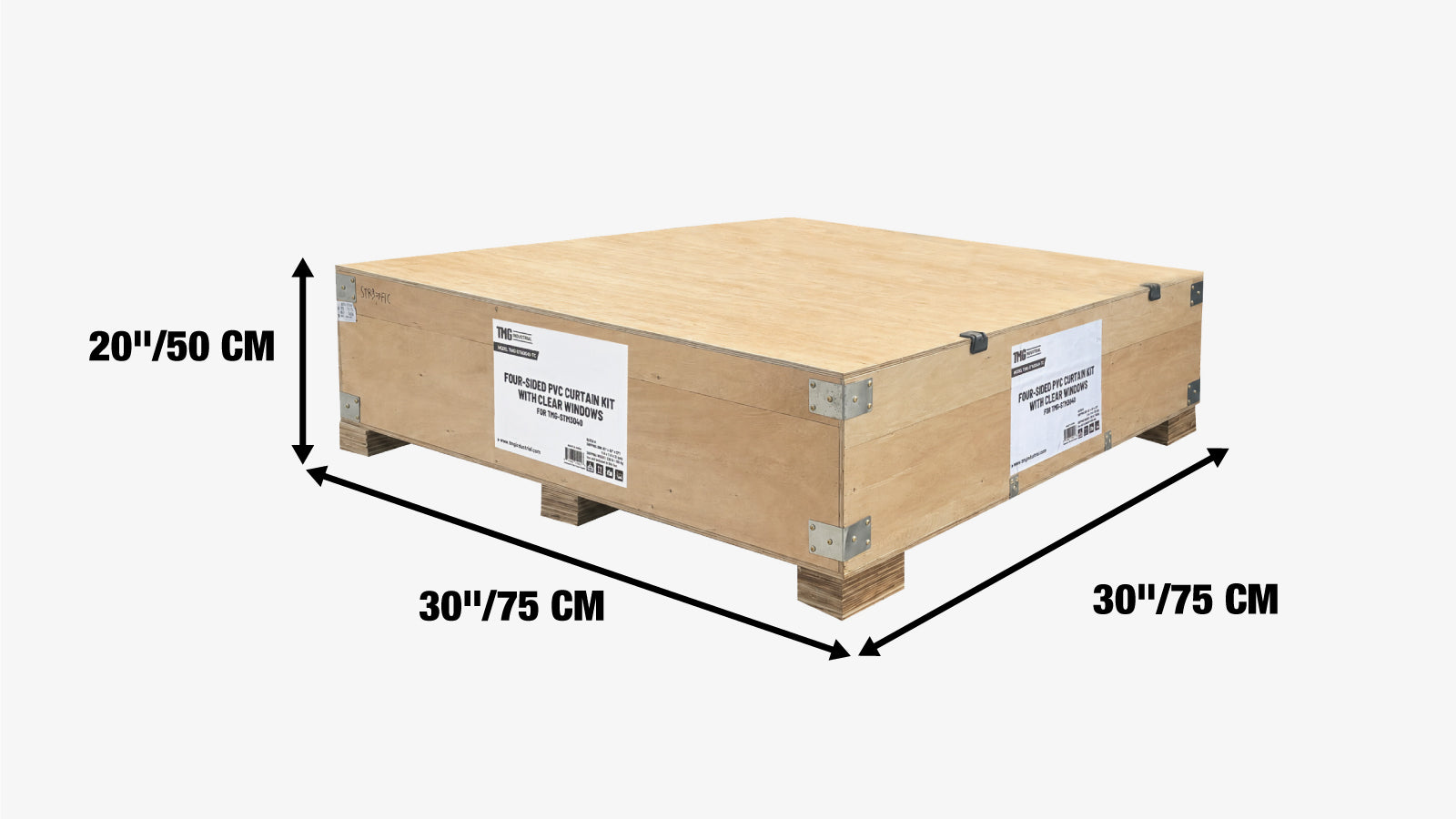 Transparent Side and End Curtain Kit for TMG-STM3040, 17oz PVC, (Shelter Not Included) TMG-STM3040-TC-shipping-info-image