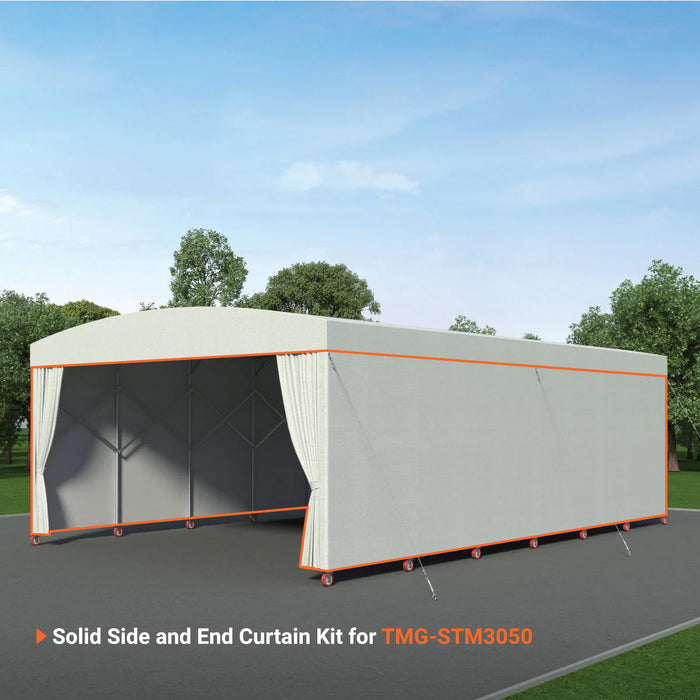 Solid Side and End Curtain Kit for TMG-STM3050, 17 oz PVC, (Shelter Not Included) TMG-STM3050-SC