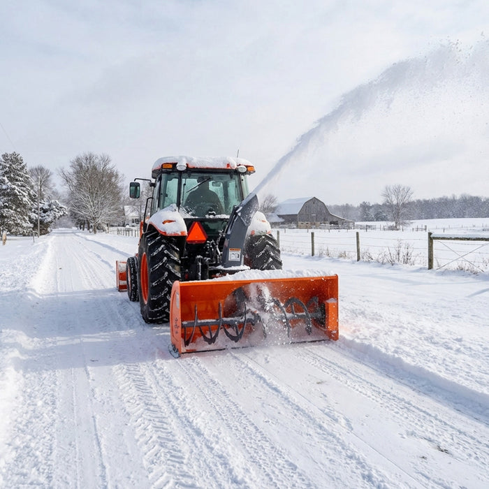 48" 3-Point Hitch Snow Blower, 20-40 HP, 20" Diameter Impeller, 360° Snow Chute, CAT 1 Suspension, TMG-TBS48