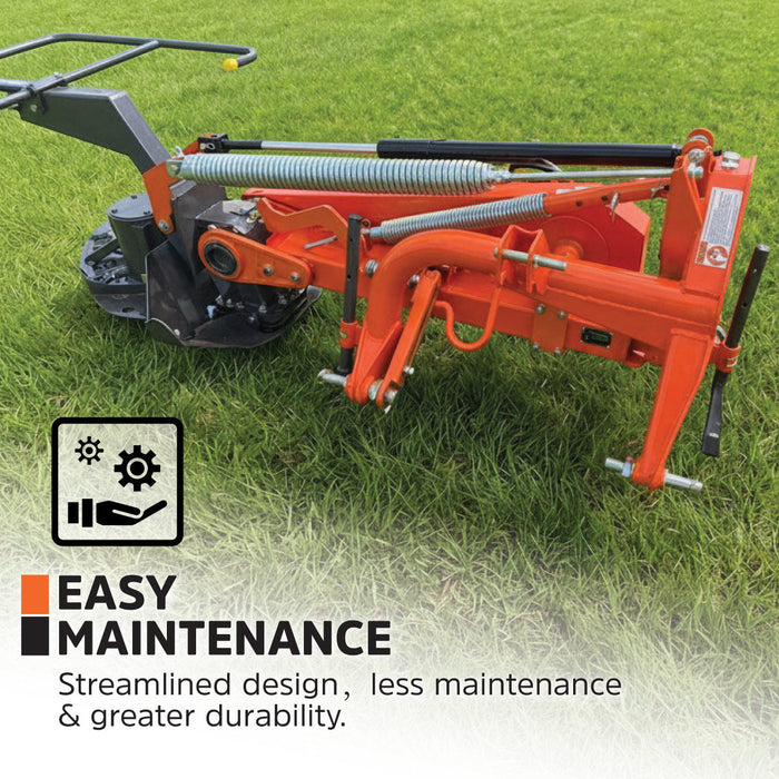 65" Disc Mower, 4 Discs, 3-Point Hitch, Category 2, PTO Shaft Included, 35-80 HP Tractor, TMG-TDM65