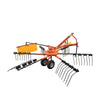 118" Hay Rake & Tedder, 24 Spring Tines, 3-Point Hitch Category 1, PTO Shaft Included, 25-50 HP Tractor, TMG-THR120