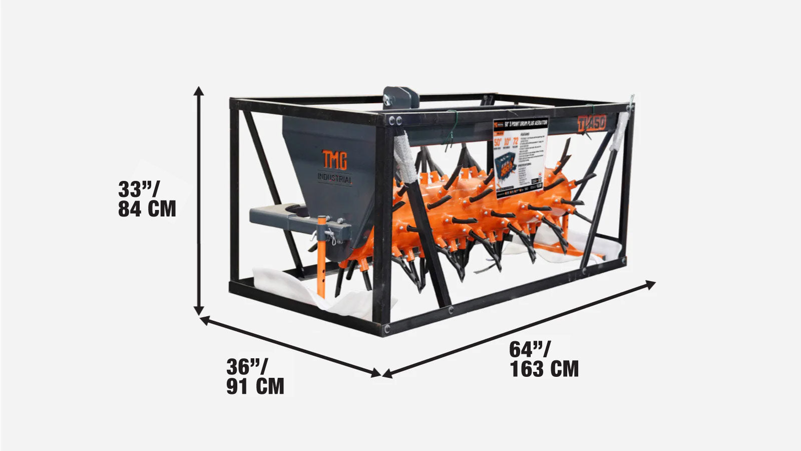3 Point Hitch Drum Plug Aerator, 50