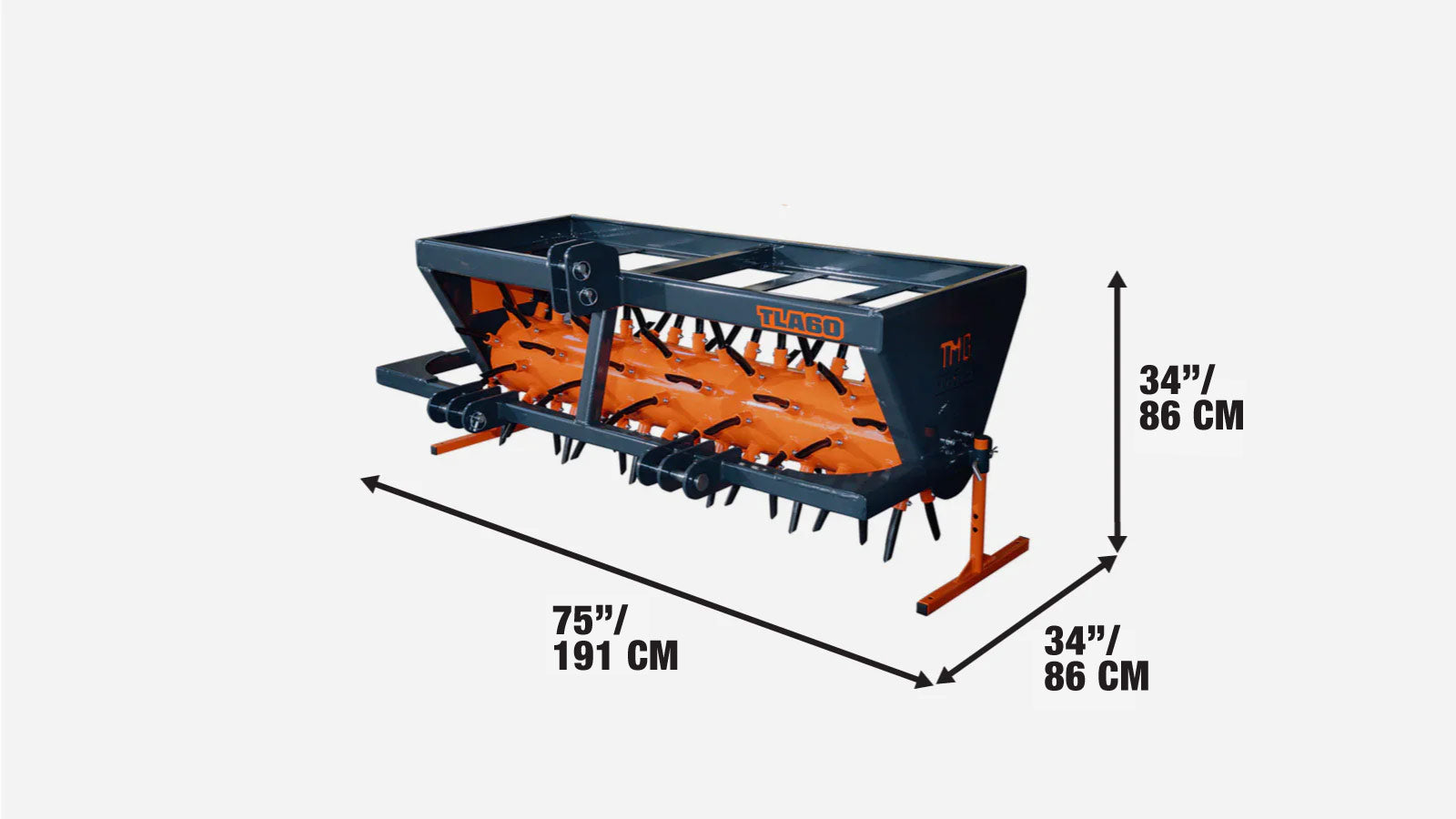 3 Point Hitch Drum Plug Aerator, 62