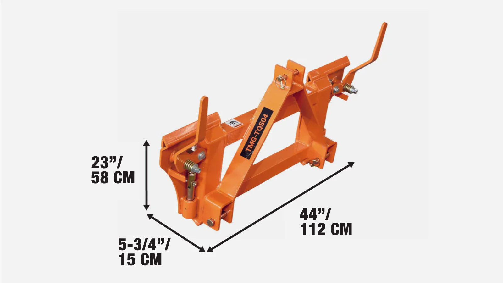 3-Point CAT1 to Universal Quick Attach Adapter Skid Steers, 2200 Lb Capacity, 3-Point Hitch Connection, TMG-TQS04-specifications-image