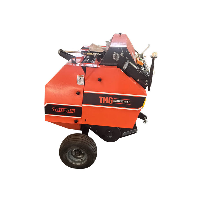 20" x 27" Round Hay Baler, Net Wrap, 3-Point Hitch, Category 1, PTO Shaft Included, 15-50 HP Tractor, TMG-TRB50N
