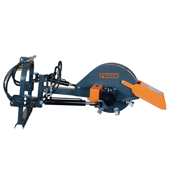 3-Point PTO Stump Grinder, 20-60 HP, Cat 1 & 2 Hookups, 12" Below & 18" Above Ground, 40° Cutting Arc, TMG-TSG24 - TMG Industrial USA