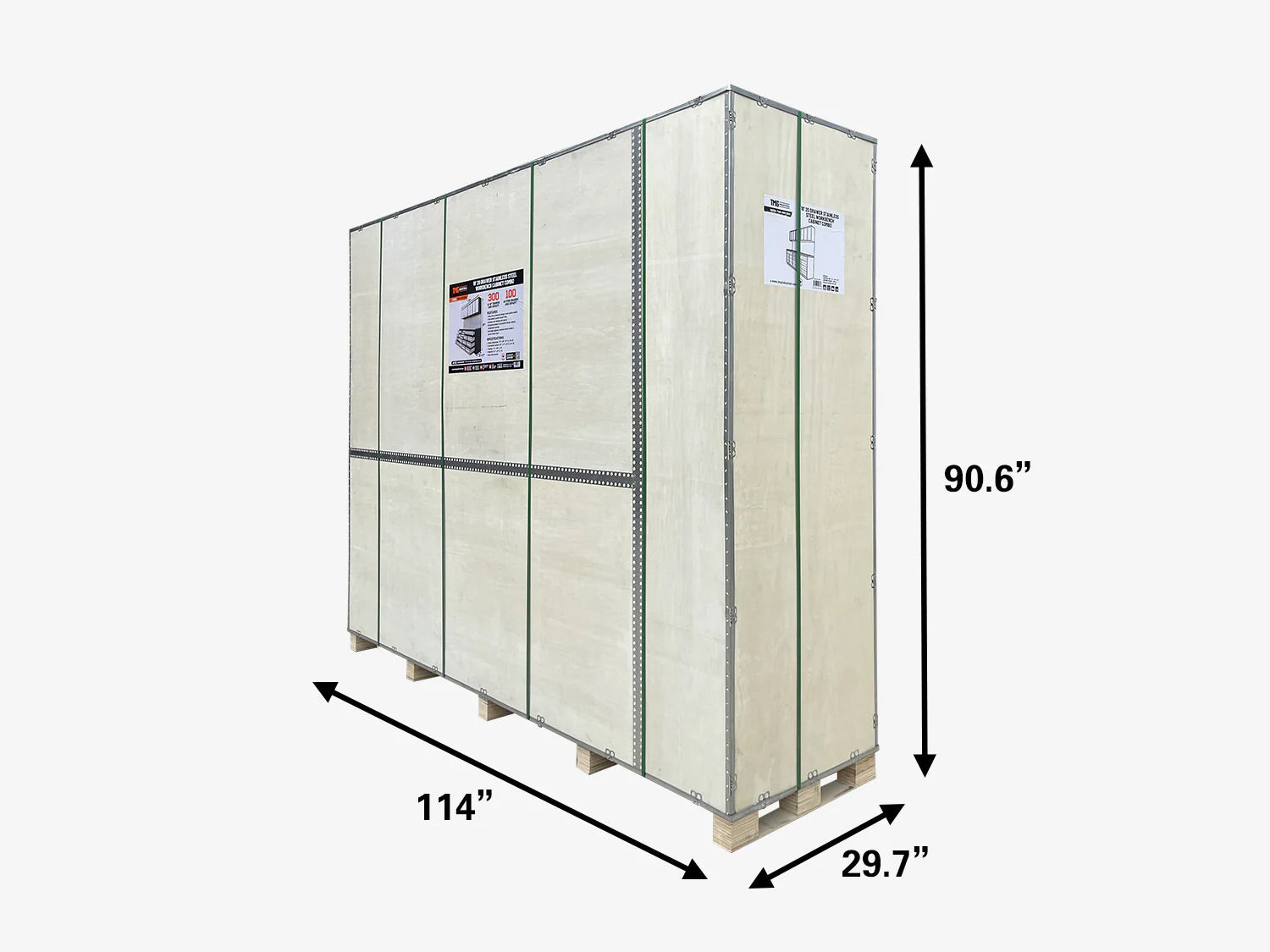 TMG Heavy Series™ 10-FT Stainless Steel Workbench with 20 Lockable Drawers & Cabinets – TMG-WBC20DS-shipping-info-image