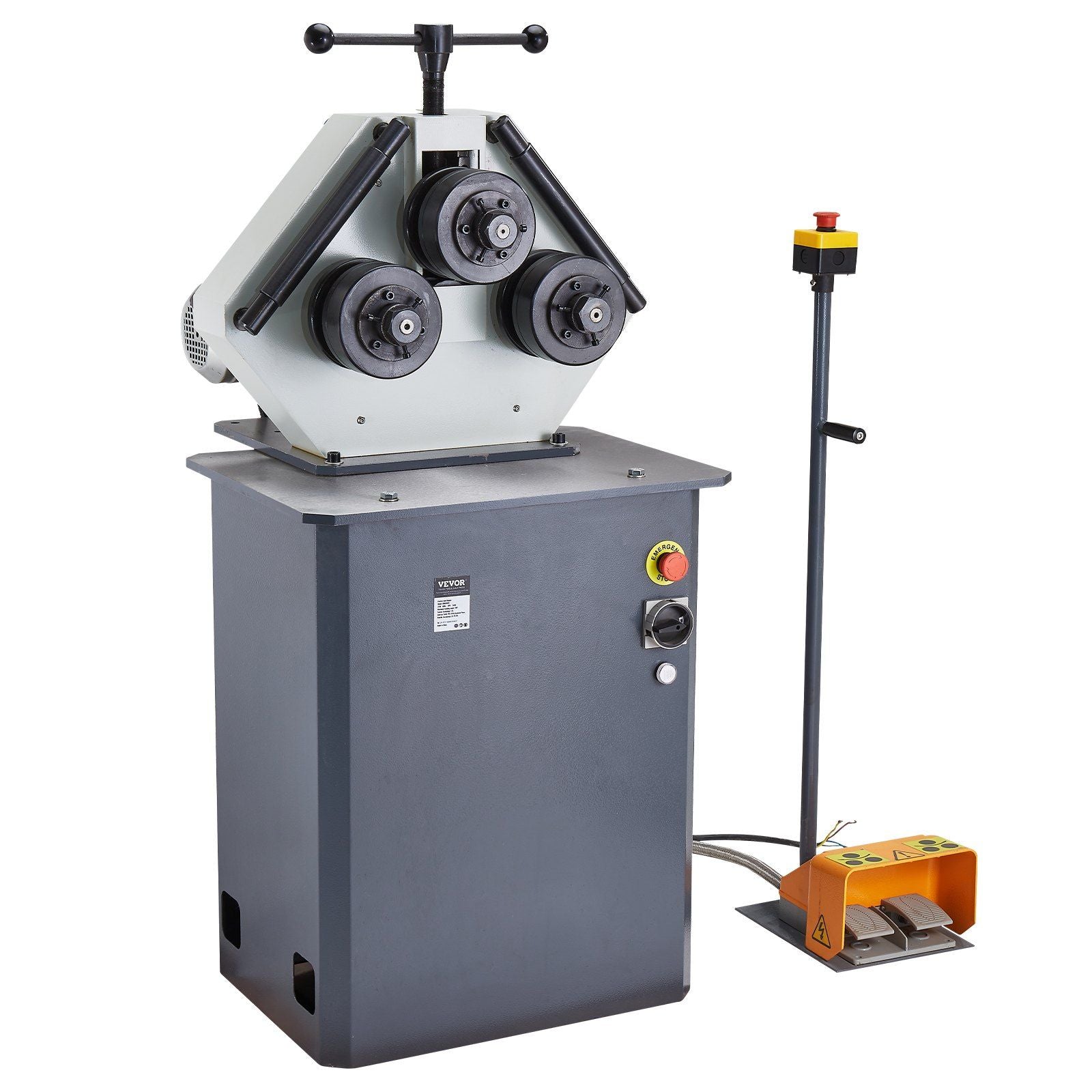 750W Electric Roll Bending Machine, 3-Roller Pipe Bender with 180° Max Bending Angle, Reversible Foot Switch, 220V 3-Phase, DOBA-RB750-shipping-info-image