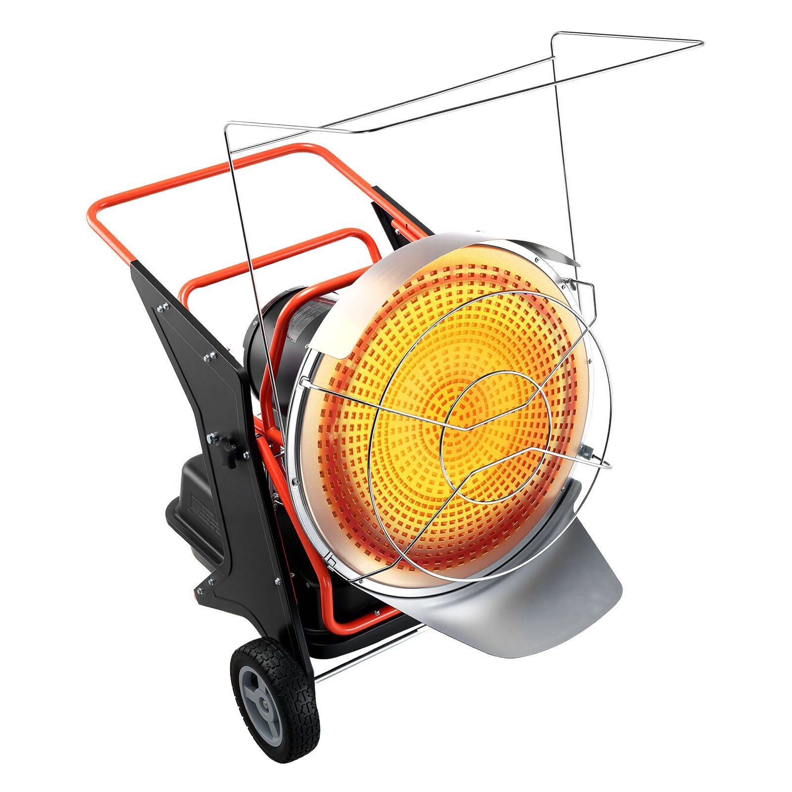125,000 BTU Radiant Kerosene/Diesel Heater, Portable Industrial Space Heater with Adjustable Temperature & Wheels, DOBA-RH125-shipping-info-image