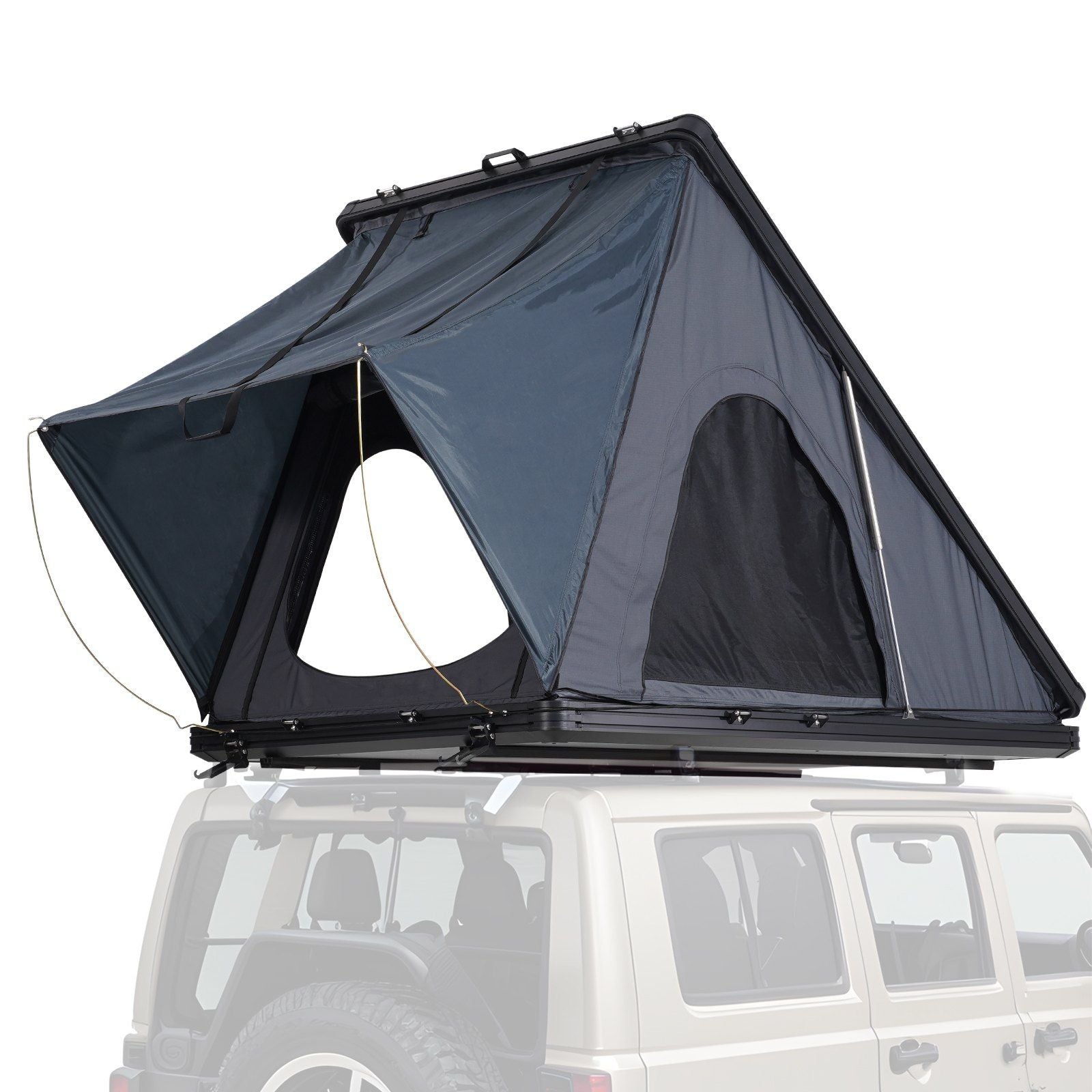 Hard Shell Rooftop Tent 2–3 Person with Ladder, Aluminum Shell Waterproof Tent for SUV & Truck, VEVOR, DOBA-RTT23AL-shipping-info-image