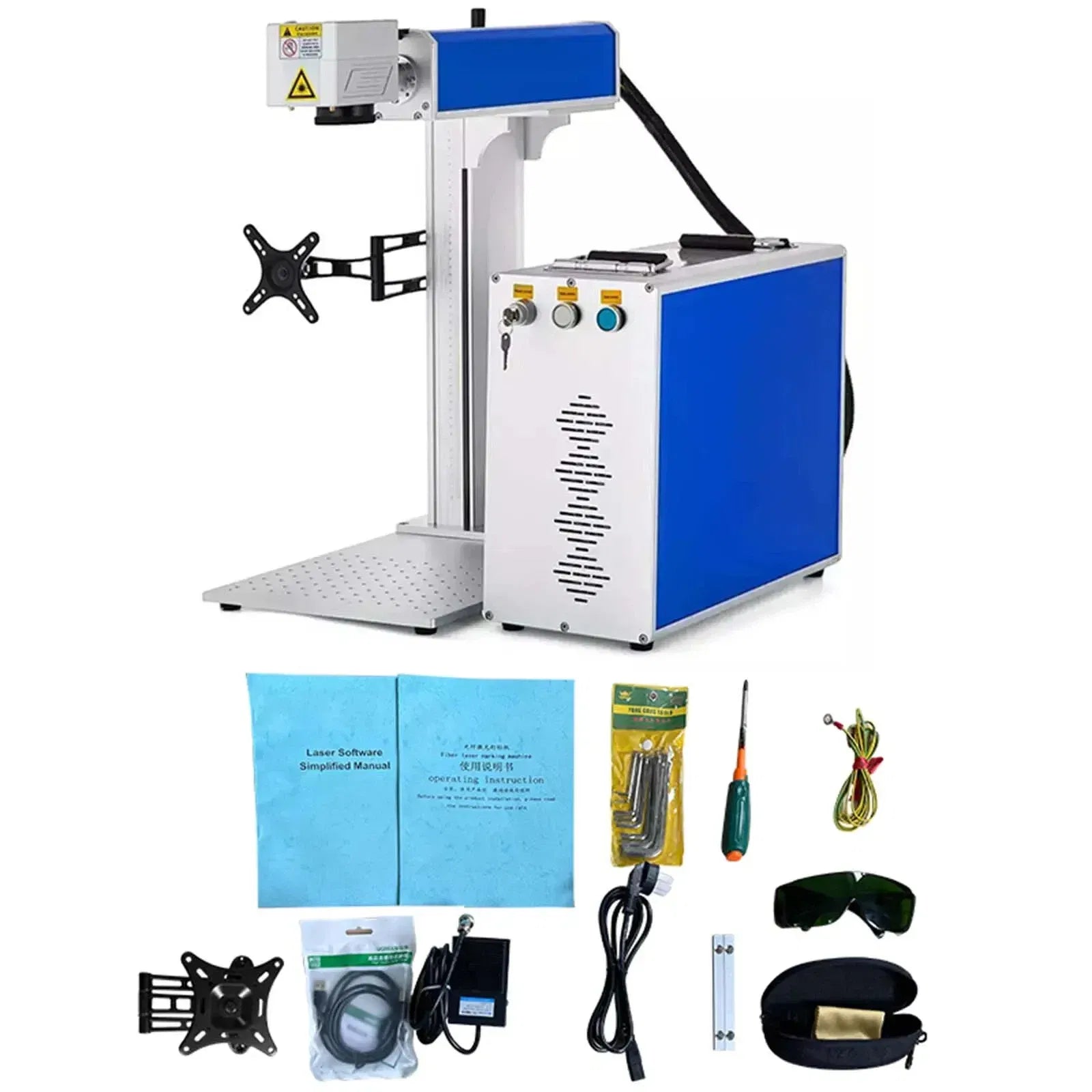 100W Fiber Laser Marking Machine 150 x 150mm JPT Source, Metal Engraver, DOBA-FL100-shipping-info-image
