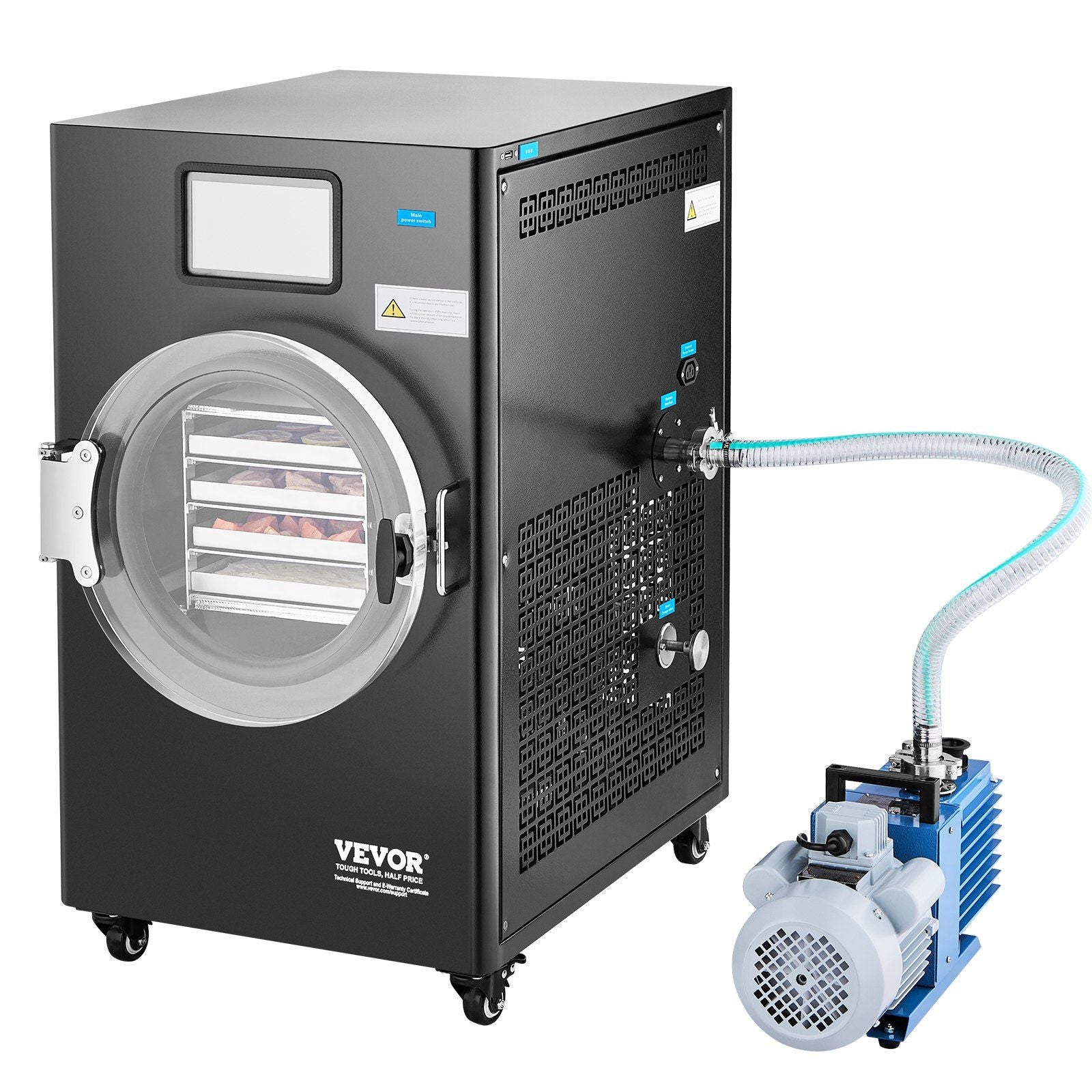 Vacuum Freeze Dryer 8.8–13.2 lb 4-Tray Food Freeze Drying Machine, Black, VEVOR, DOBA-FD413B-shipping-info-image