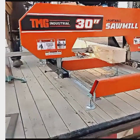 Portable 30" Sawmill with Kohler 14 HP Gas Engine – Bandsaw Mill for 12' Logs TMG-PSM30