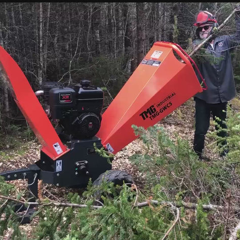4-3/4" Wood Chipper with 13.5HP Briggs & Stratton Gas Engine, 2" Hitch Tow-Behind TMG-GWC5