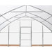 Interior galvanized steel frame of TMG-GH2020-V2 greenhouse with truss arches and purlins