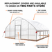 Replacement cover panel diagram for the TMG-GH2020-V2 tunnel greenhouse