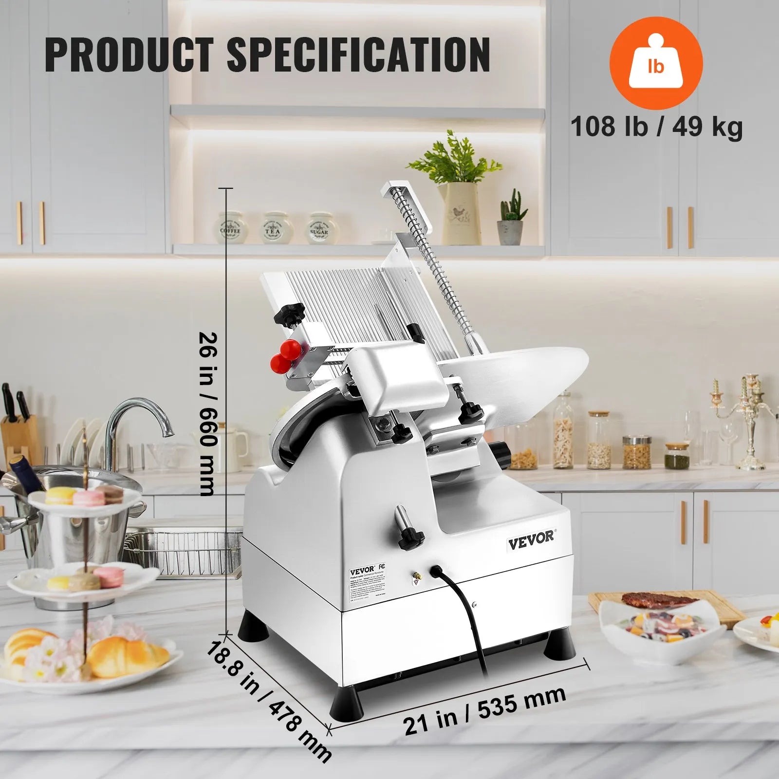 540W Automatic Meat Slicer, 10