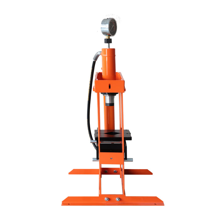 TMG Industrial 10 Ton Capacity Hydraulic Shop Press, Long Lever Manual Operation, 3 Bed Height Positions, TMG-ASP10