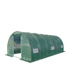 10’ x 20’ Tunnel Greenhouse Grow Tent w/Ripstop Leno Cover, Cold Frame, Roll-Up Mesh Windows, Round Top Roof, TMG-GH1020R