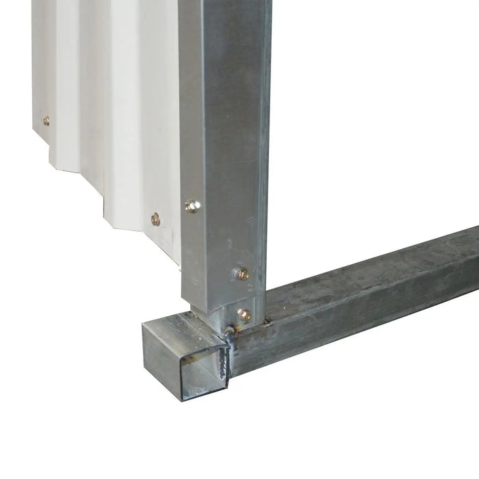 TMG Industrial 12’ x 20’ Galvanized Metal Livestock Shed, 240 Sq-Ft, 27 GA Corrugated Panels, Sliding Skid Mount, TMG-MS1220L