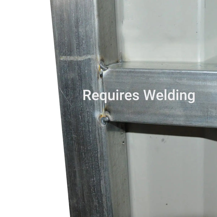 TMG Industrial 12’ x 20’ Galvanized Metal Livestock Shed, 240 Sq-Ft, 27 GA Corrugated Panels, Sliding Skid Mount, TMG-MS1220L