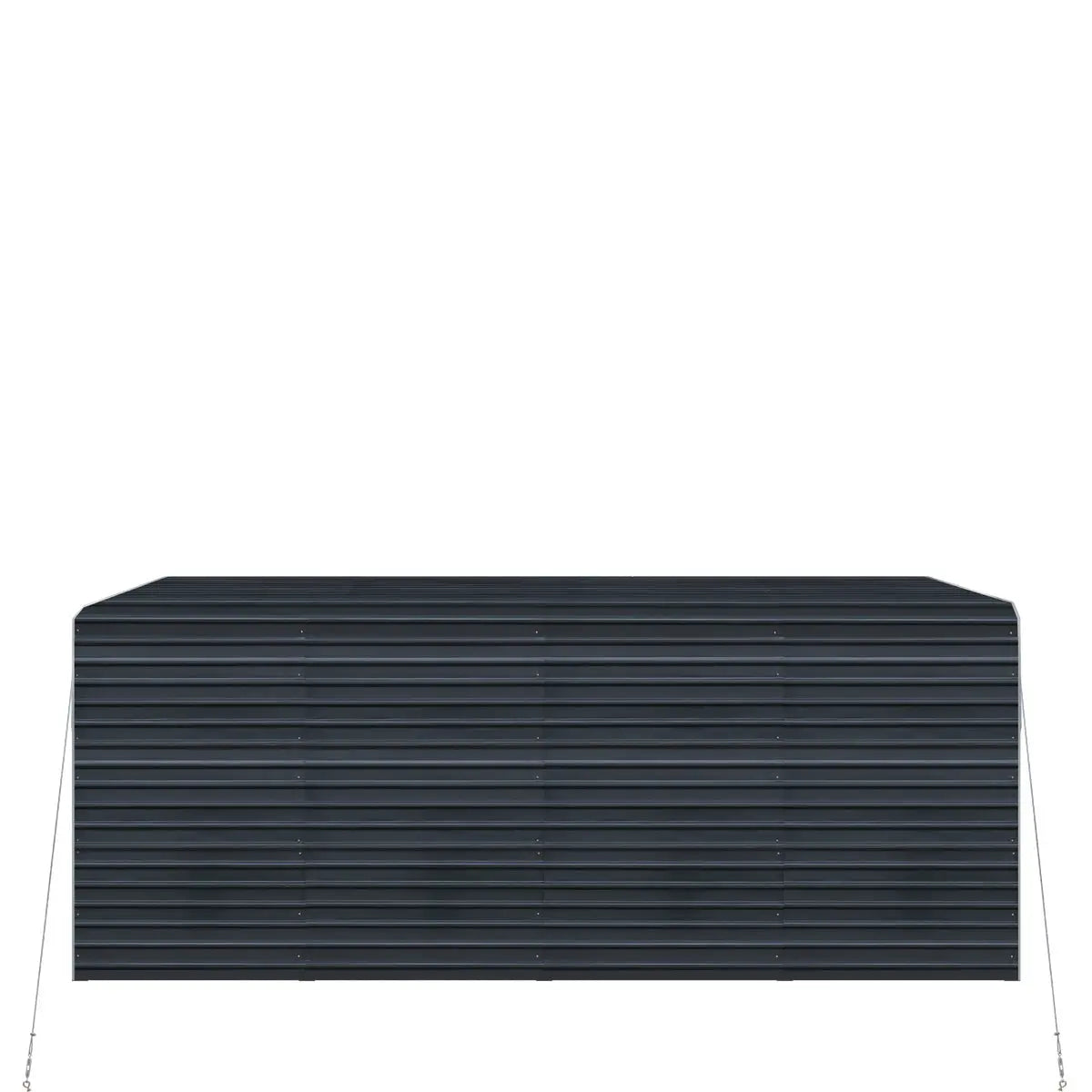 TMG Industrial 12’ x 20’ Metal Shed Carport with 8’ Enclosed Sidewalls, TMG-MSC1220F