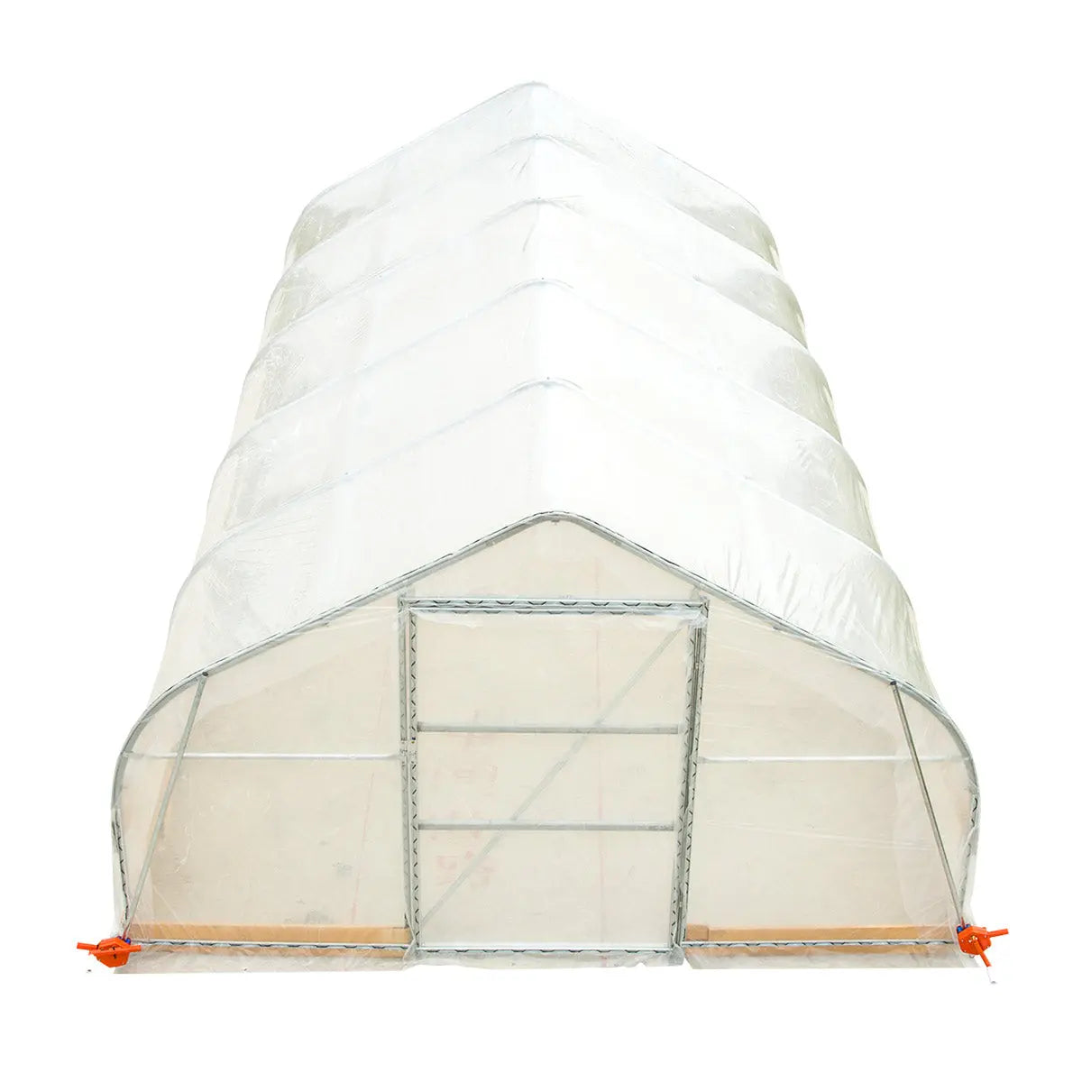TMG Industrial 12’ x 20’ Tunnel Greenhouse Grow Tent w/6 Mil Clear EVA Plastic Film, Cold Frame, Hand Crank Roll-Up Sides, Peak Ceiling Roof, TMG-GH1220
