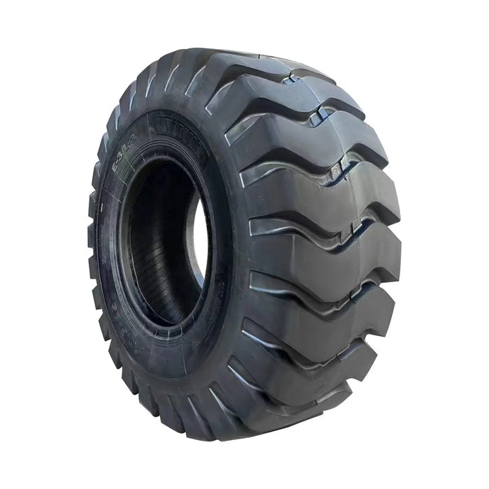 TMG Industrial 20-½” X 25” 20PR Wheel Loader Tire (E3/L3), Pneumatic Tubeless, 59” Outer Diameter, Wide Pattern Block Design, TMG-TR205