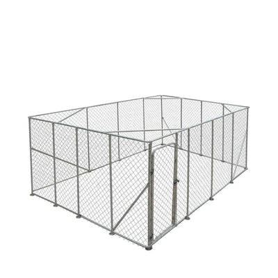 TMG Industrial 20’ x 20’ Outdoor Dog Kennel Playpen, Outdoor Dog Runner, Pet Exercise House, Lockable Gate, 6’ Chain-Link Fence, TMG-DCP2020