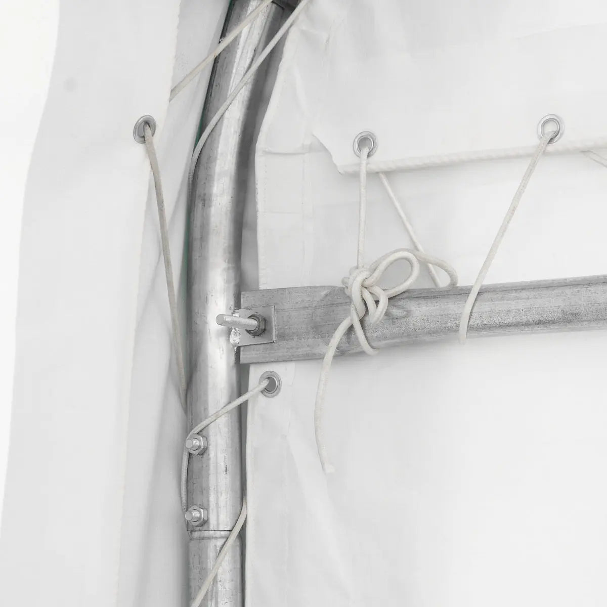 TMG Industrial 20' x 40' Straight Wall Peak Ceiling Storage Shelter with Heavy Duty 17 oz PVC Cover & Drive Through Door, TMG-ST2041V (Previously ST2040V)