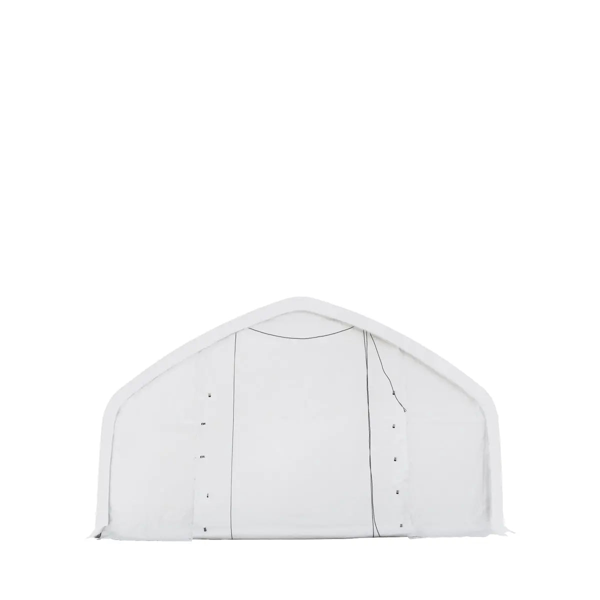 TMG Industrial 20' x 40' Straight Wall Peak Ceiling Storage Shelter with Heavy Duty 17 oz PVC Cover & Drive Through Door, TMG-ST2041V (Previously ST2040V)