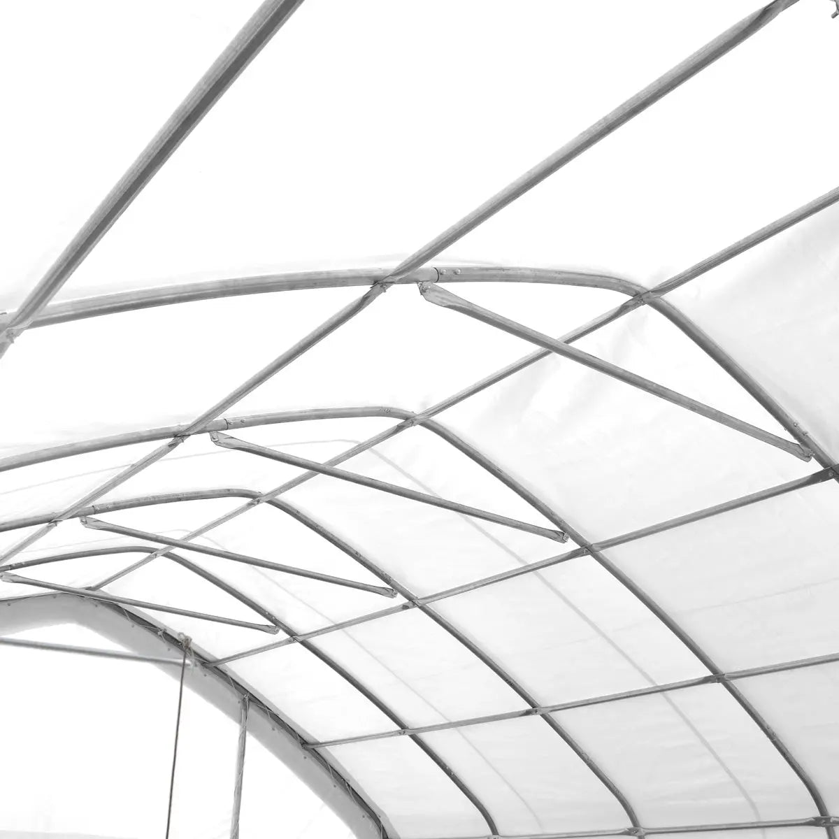 TMG Industrial 20' x 40' Straight Wall Peak Ceiling Storage Shelter with Heavy Duty 17 oz PVC Cover & Drive Through Door, TMG-ST2041V (Previously ST2040V)