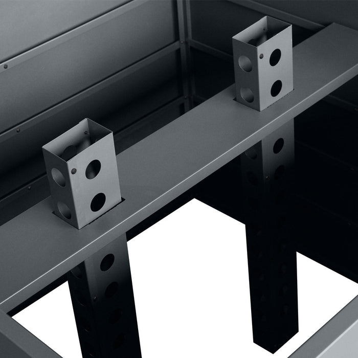 TMG Industrial 220 Gallon Stationary Composter, Galvanized/Powder Coated, TMG-MCP40