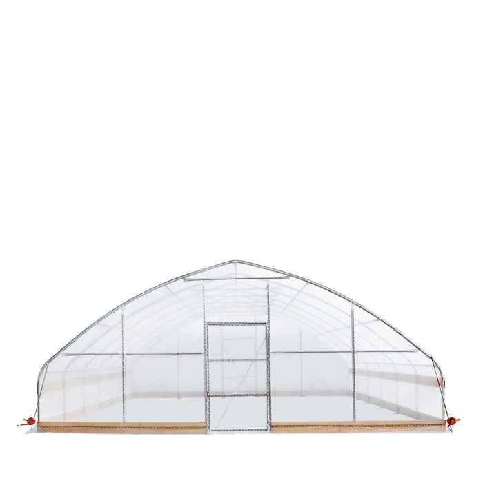 TMG Industrial 25’ x 25’ Tunnel Greenhouse Grow Tent w/6 Mil Clear EVA Plastic Film, Cold Frame, Hand Crank Roll-Up Sides, Peak Ceiling Roof, TMG-GH2525