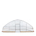 TMG Industrial 25’ x 25’ Tunnel Greenhouse Grow Tent w/6 Mil Clear EVA Plastic Film, Cold Frame, Hand Crank Roll-Up Sides, Peak Ceiling Roof, TMG-GH2525