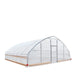 TMG Industrial 25’ x 25’ Tunnel Greenhouse Grow Tent w/6 Mil Clear EVA Plastic Film, Cold Frame, Hand Crank Roll-Up Sides, Peak Ceiling Roof, TMG-GH2525