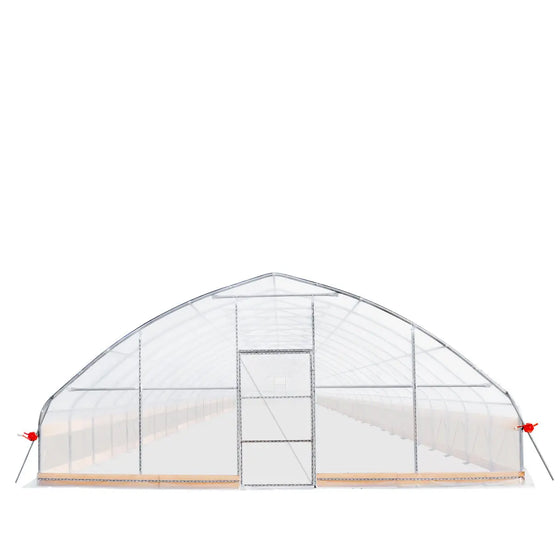 TMG Industrial 25' x 80' Tunnel Greenhouse Grow Tent w/6 Mil Clear EVA Plastic Film, Cold Frame, Hand Crank Roll-Up Sides, Peak Ceiling Roof, TMG-GH2580
