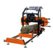 TMG Industrial 26" Portable Sawmill, 14 HP Kohler Engine, 21" Board Width, 11' Log Length, 14' Track Bed, TMG-PSM26
