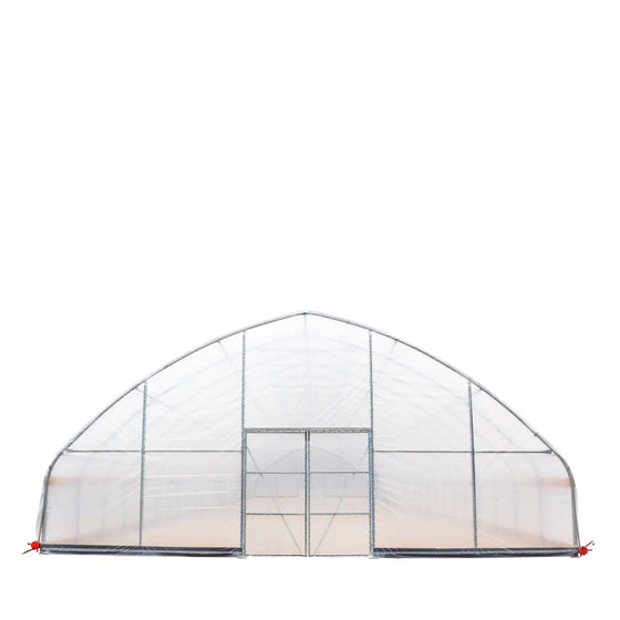TMG Industrial 30' x 100' Tunnel Greenhouse Grow Tent w/6 Mil Clear EVA Plastic Film, Cold Frame, Hand Crank Roll-Up Sides, Peak Ceiling Roof, TMG-GH30100