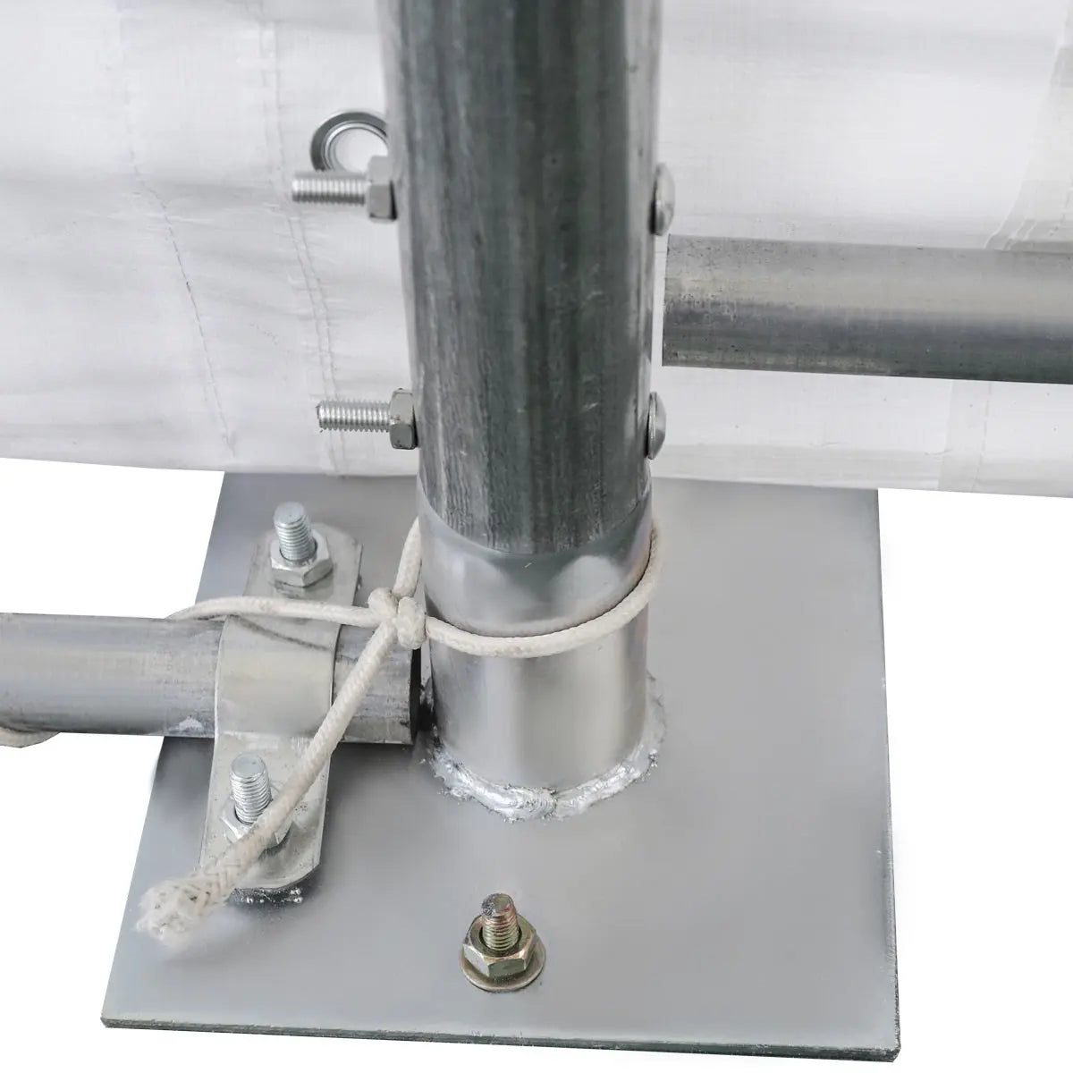 TMG Industrial 30' x 50' Straight Wall Peak Ceiling Storage Shelter with Heavy Duty 17 oz PVC Cover & Drive Through Doors, TMG-ST3050V