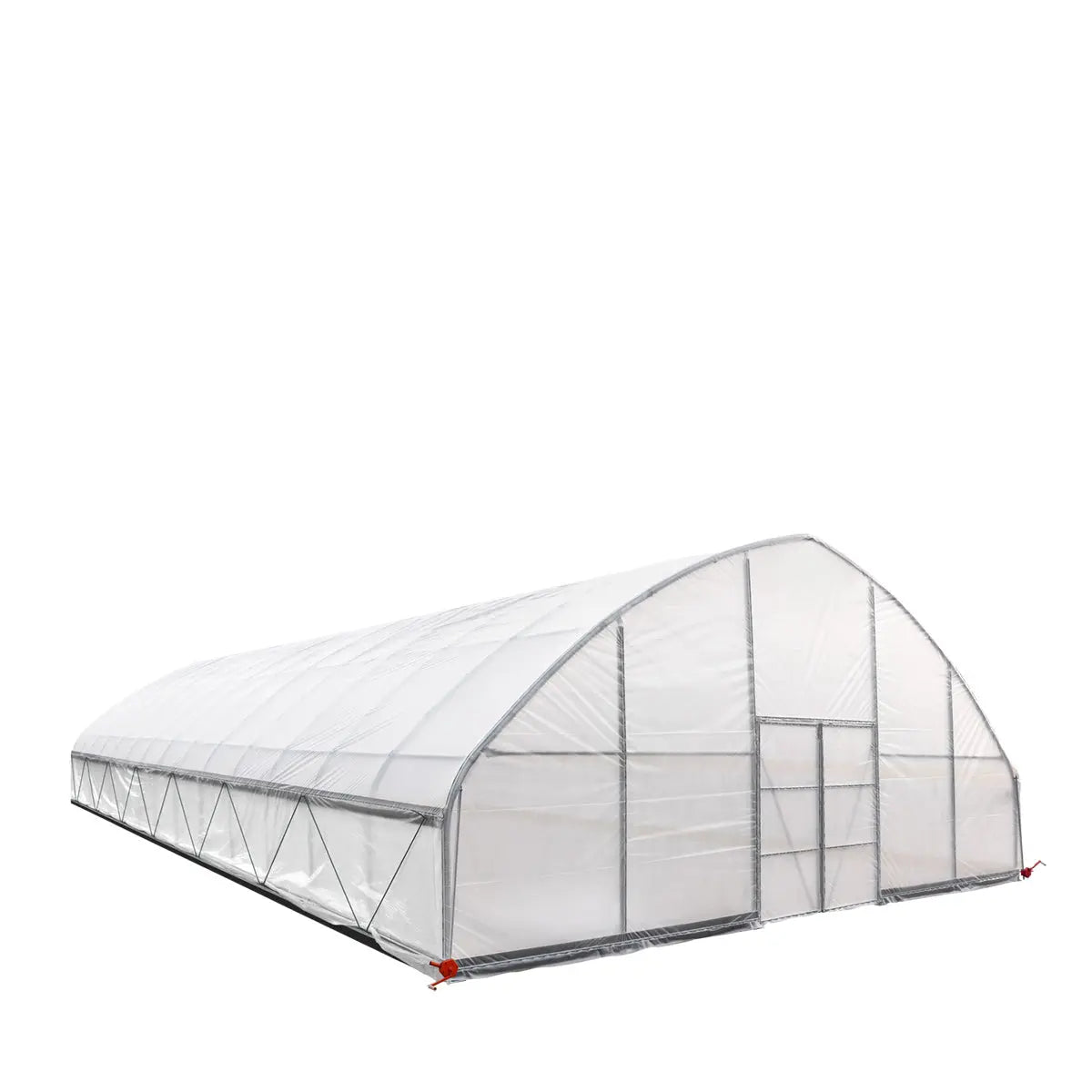TMG Industrial 30’ x 60’ Tunnel Greenhouse Grow Tent w/6 Mil Clear EVA Plastic Film, Cold Frame, Hand Crank Roll-Up Sides, Peak Ceiling Roof, TMG-GH3060