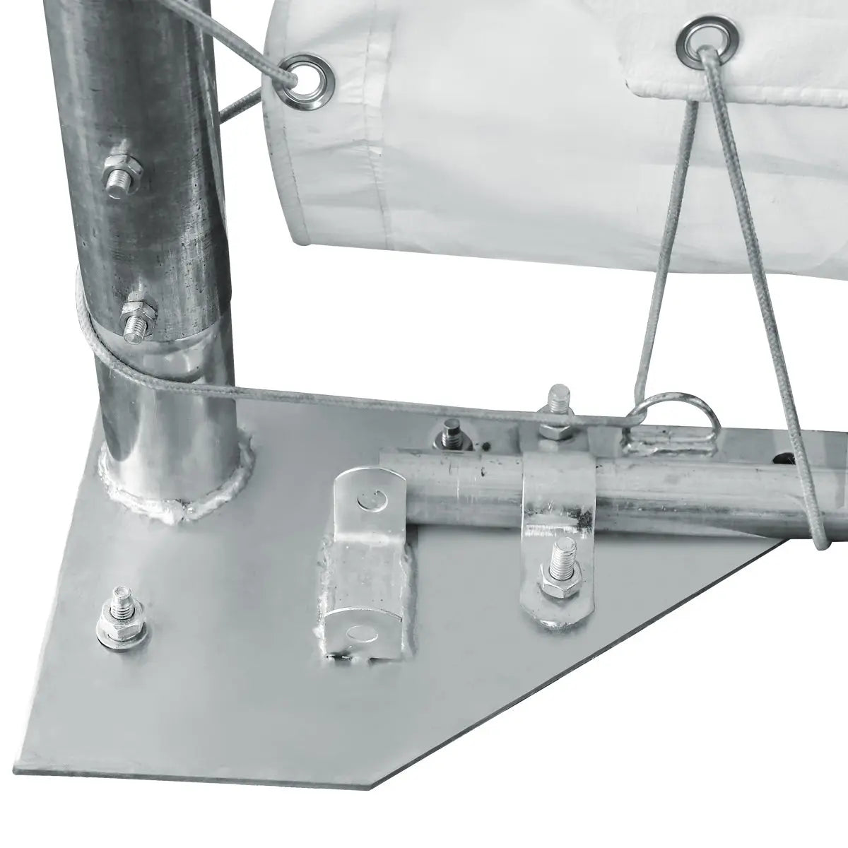 TMG Industrial 30' x 70' Straight Wall Peak Ceiling Storage Shelter with Heavy Duty 17 oz PVC Cover & Drive Through Doors, TMG-ST3070V