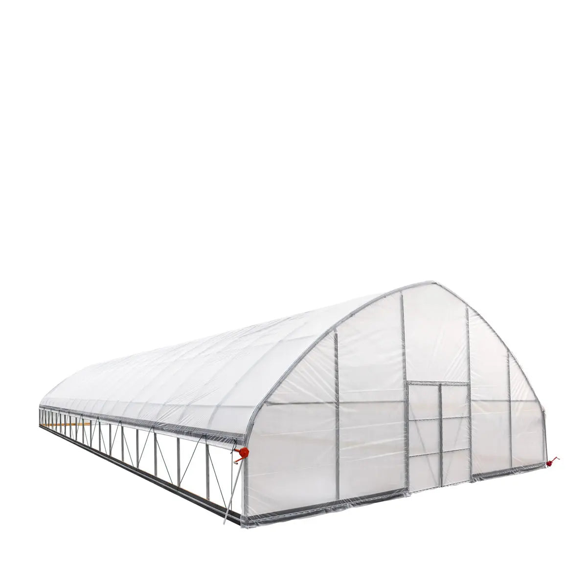 TMG Industrial 30’ x 80’ Tunnel Greenhouse Grow Tent w/6 Mil Clear EVA Plastic Film, Cold Frame, Hand Crank Roll-Up Sides, Peak Ceiling Roof, TMG-GH3080