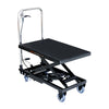 330-Lb Mobile Scissor Lift Table, 28" Lifting Height, Foot Pedal Operation, Rubber Padded Tabletop, TMG-ALS01
